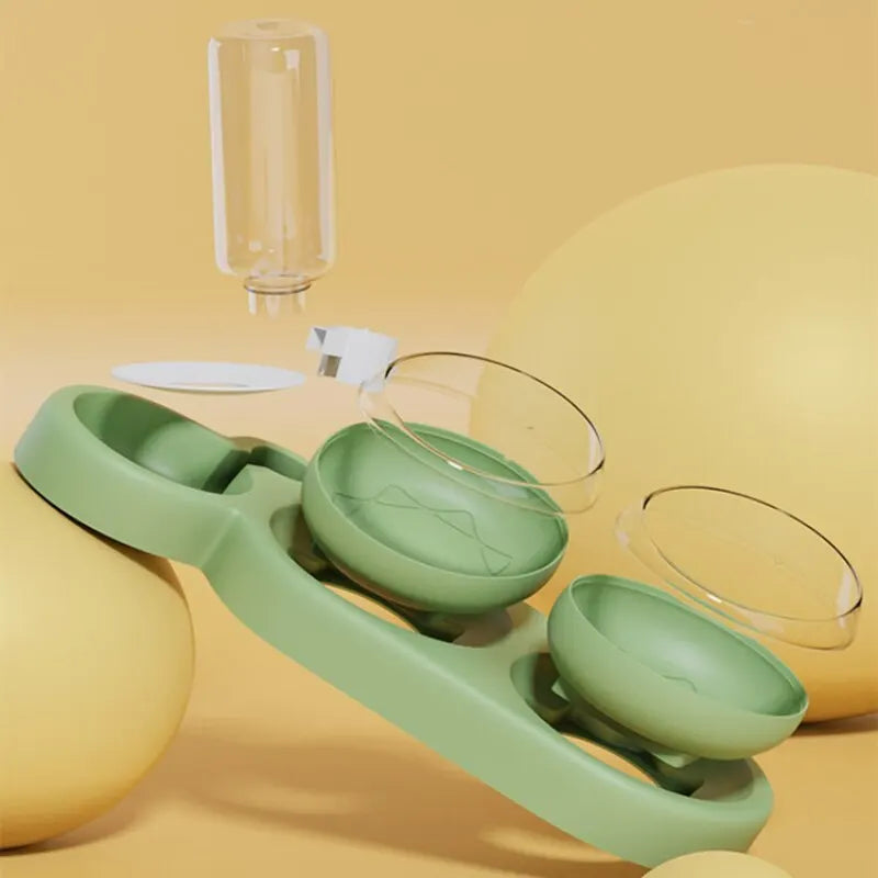 3 in1 Cat And Dog Bowl Pet Feeder