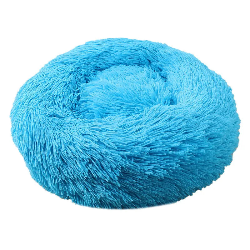 Round Long Plush Pet Bed