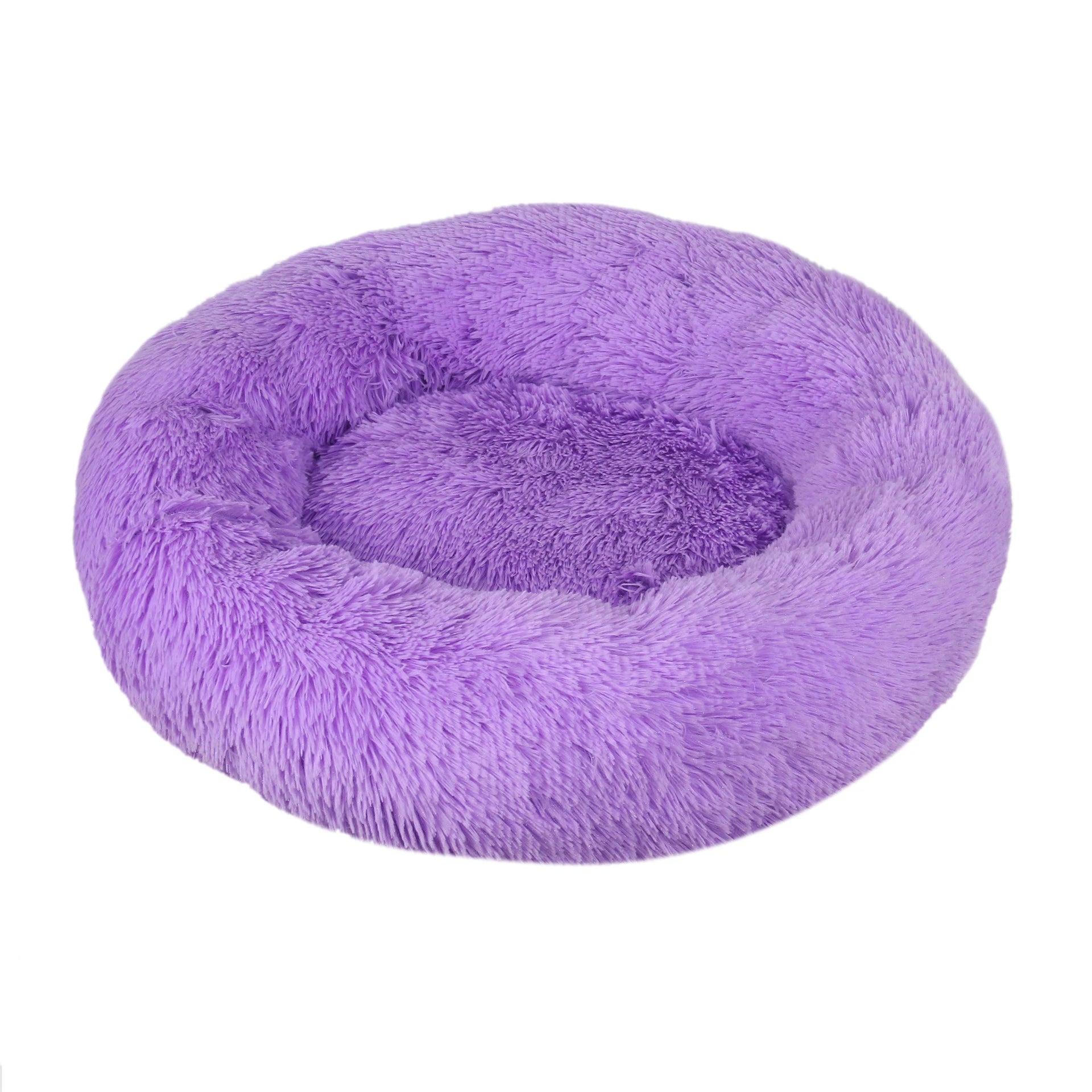 Round Long Plush Pet Bed