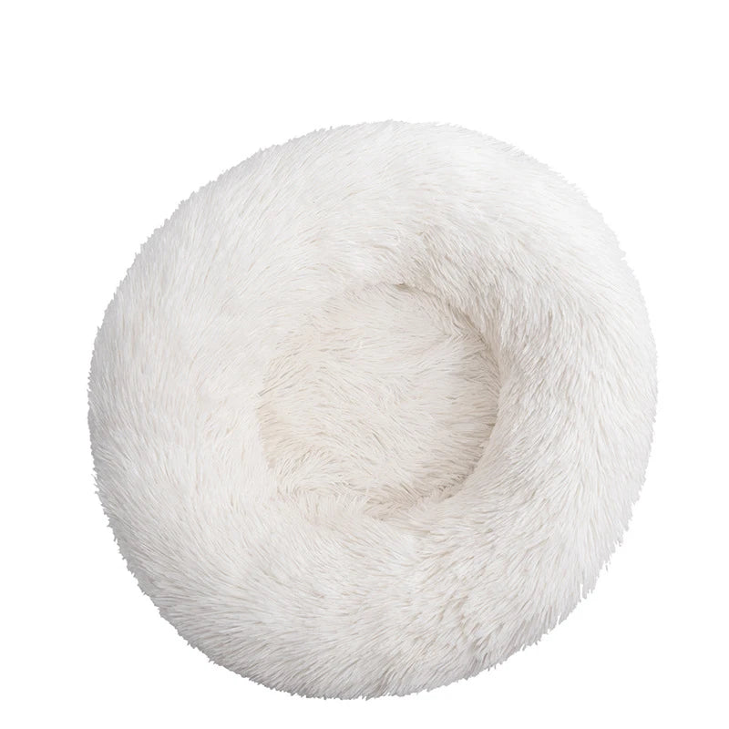 Round Long Plush Pet Bed