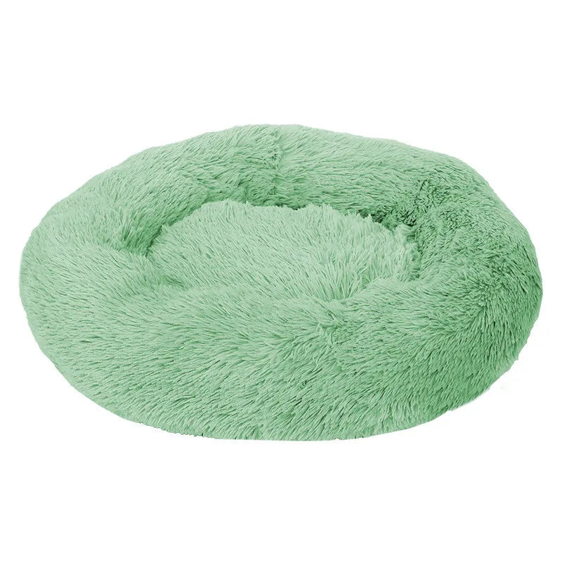 Round Long Plush Pet Bed