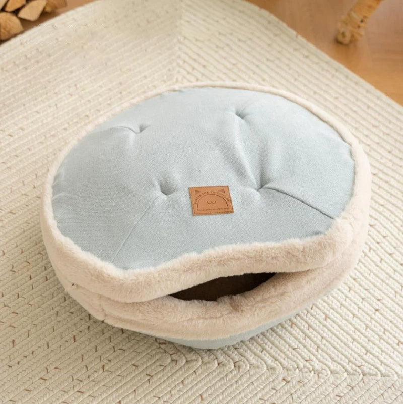 Dorayaki Semi-closed Cat Bed