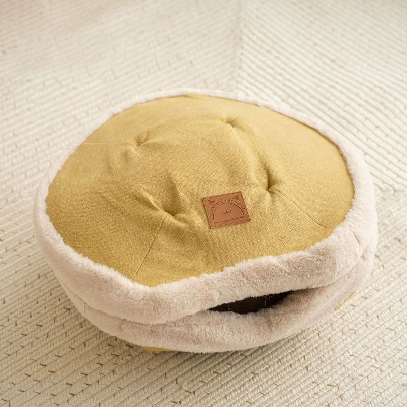 Dorayaki Semi-closed Cat Bed