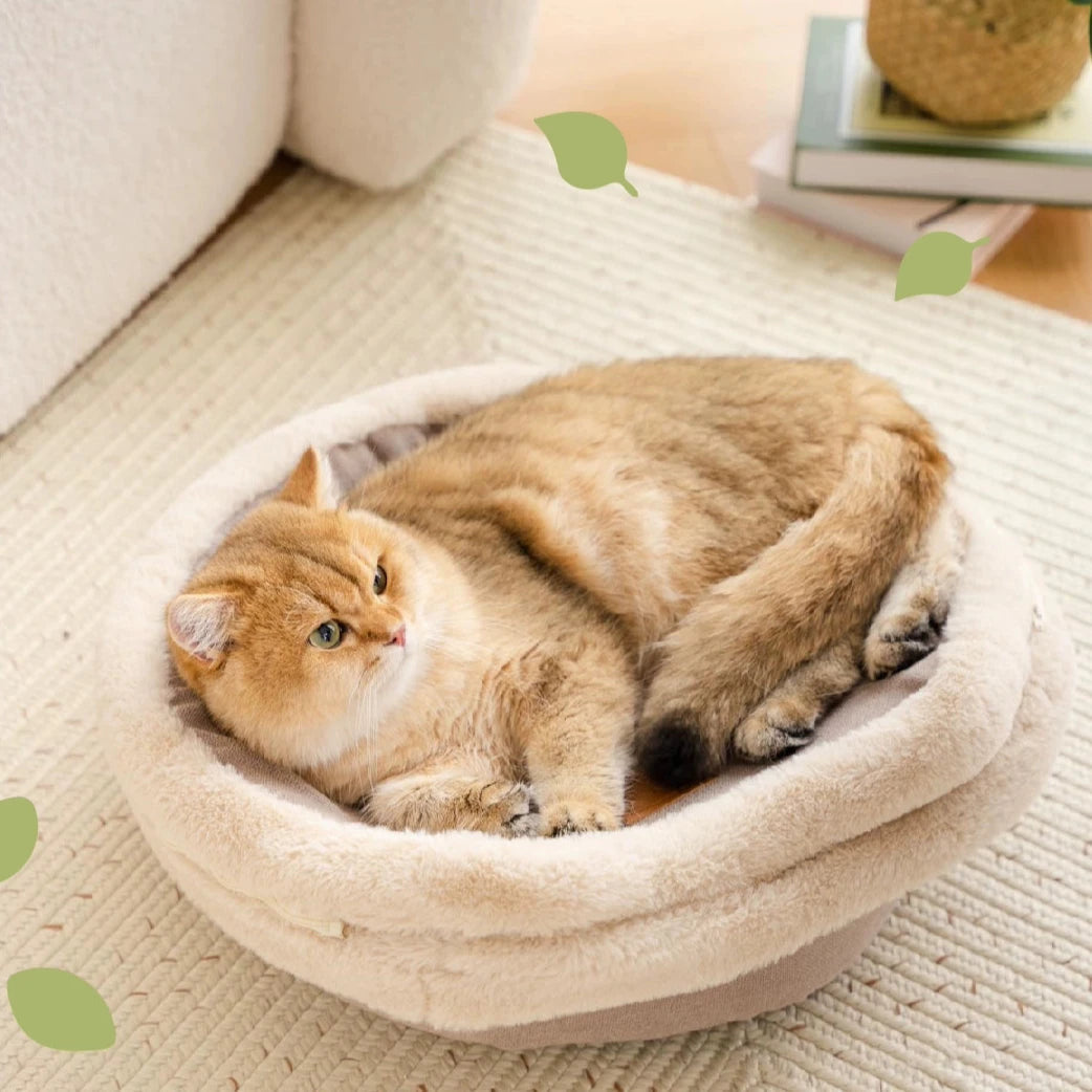 Dorayaki Semi-closed Cat Bed