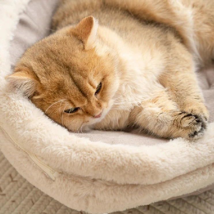 Dorayaki Semi-closed Cat Bed
