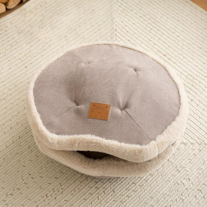 Dorayaki Semi-closed Cat Bed