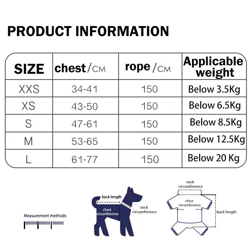 Two-tone Color Dog Harness Leash Set