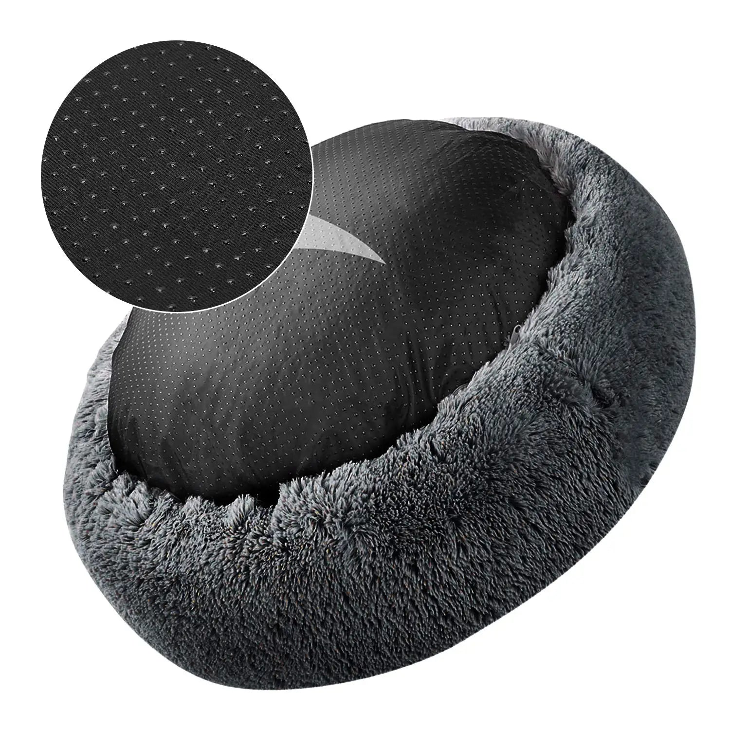 Round Long Plush Pet Bed