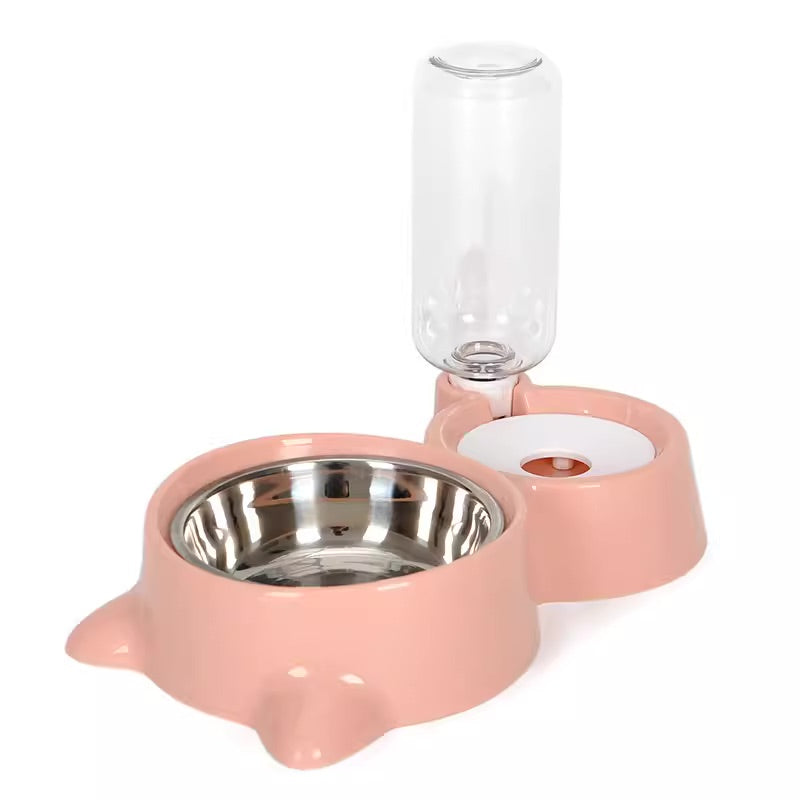 Mint Green Pet Bowl Food Water Feeder