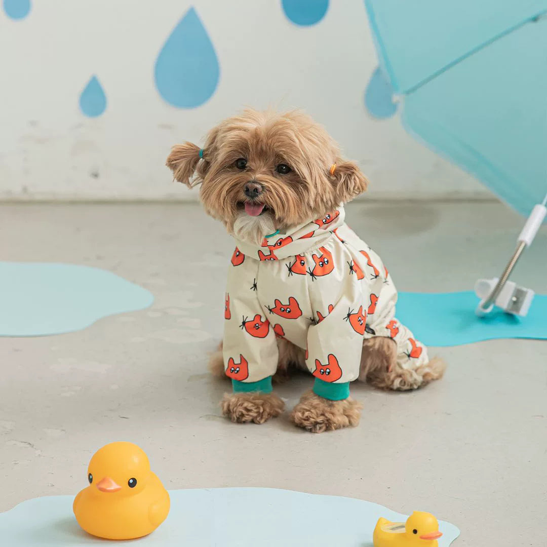 Cartoon Design Dog Waterproof Raincoat
