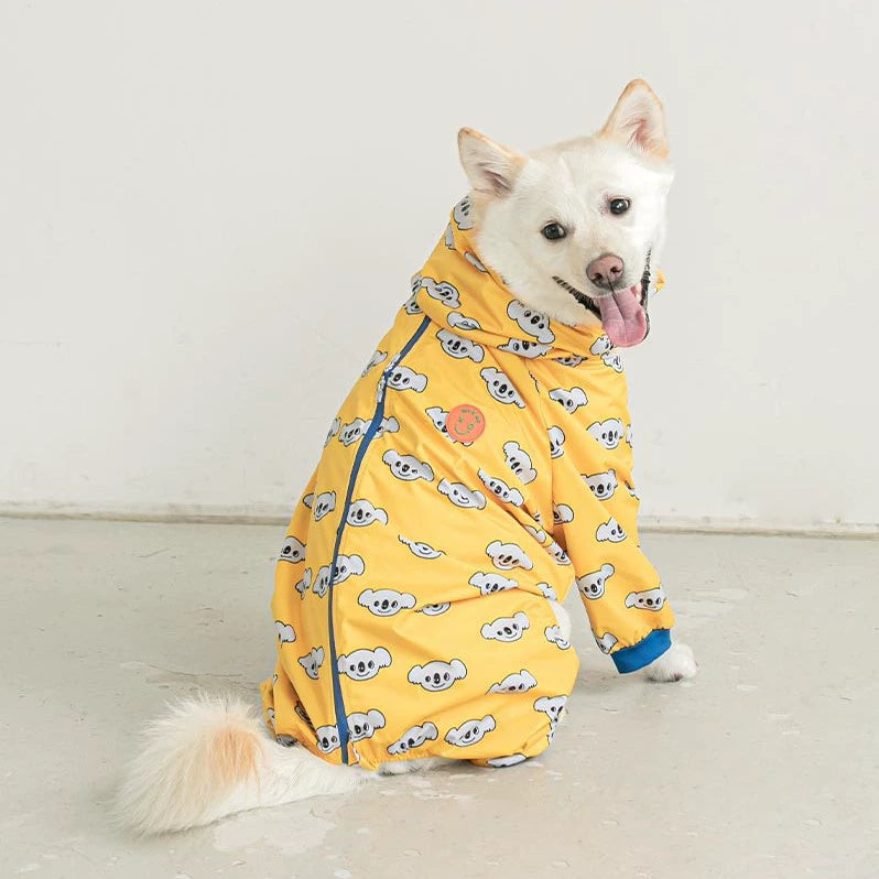 Cartoon Design Dog Waterproof Raincoat