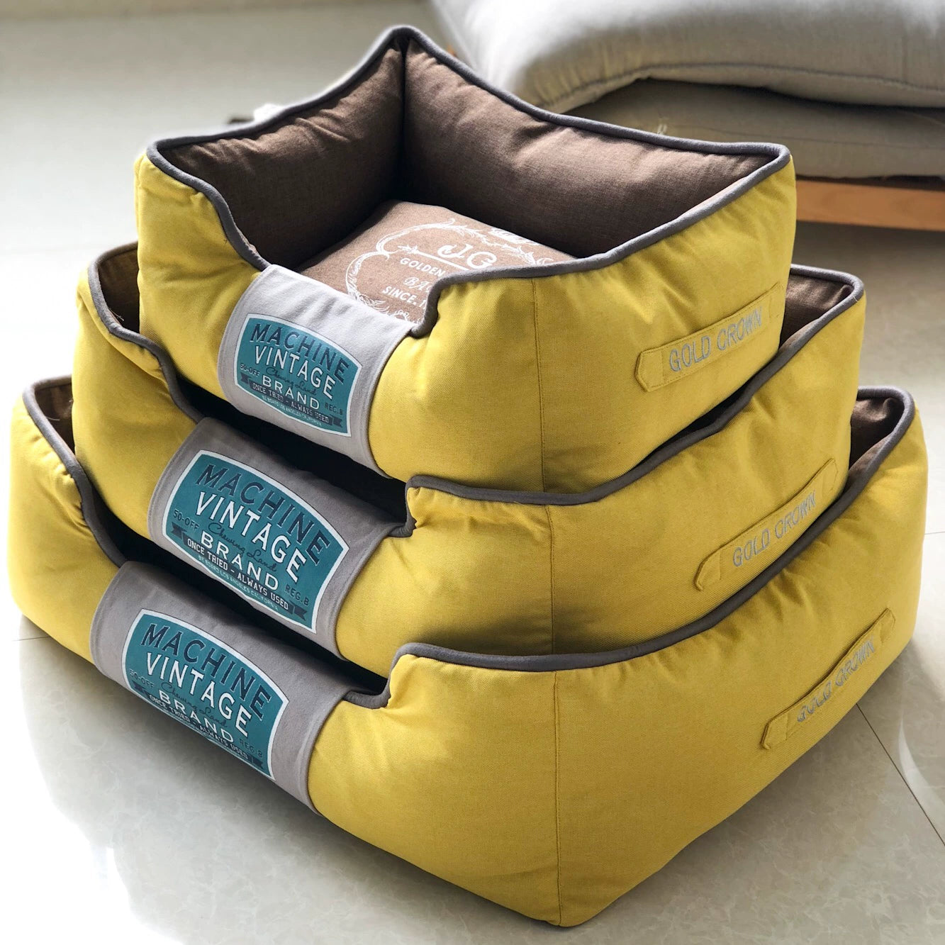 Washable Canvas Pet Dog Bed