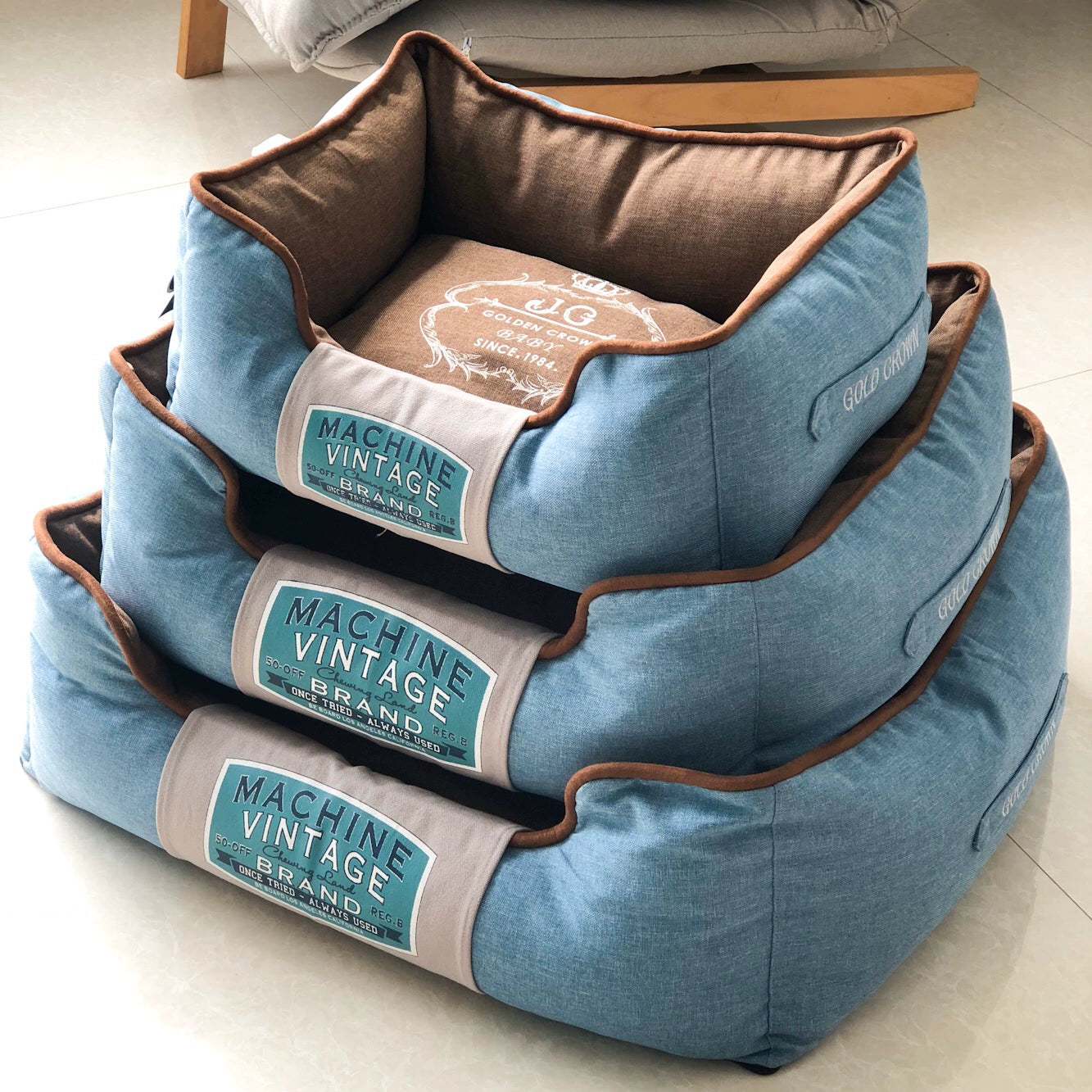 Washable Canvas Pet Dog Bed