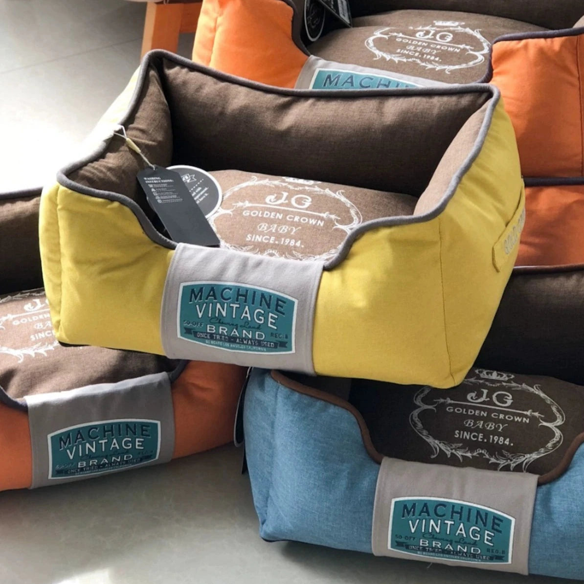 Washable Canvas Pet Dog Bed