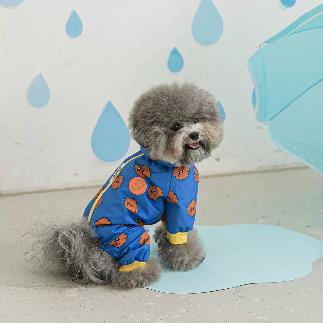 Cartoon Design Dog Waterproof Raincoat
