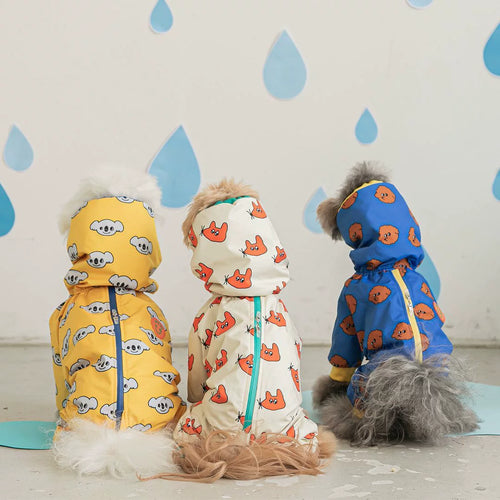 Cartoon Design Dog Waterproof Raincoat