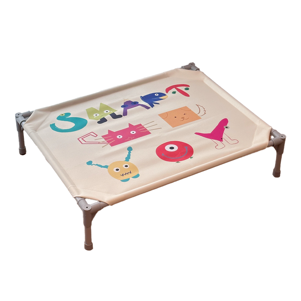 Cartoon Letters Breathable Frame Dog Bed